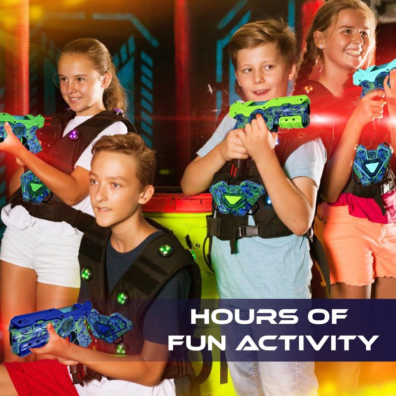 Atlasonix Laser Tag Guns Set of 4 - Kids Laser Tag Set of 4, Lazershooting Set with Vests, Christmas & Birthday Gift for Kids & Adults, Fun Outdoor Indoor X Blaster Experience Ages 3+ - Image 3